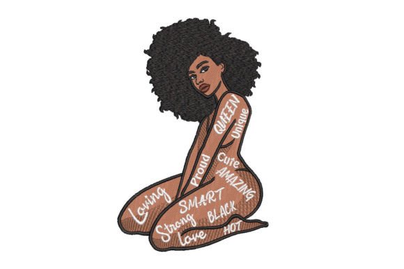 Black Cute Woman with Afro Hairstyle Design Review