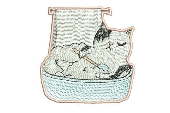 Cat in Bath: A Real-World Embroidery Review
