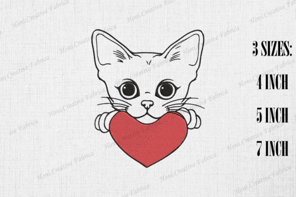 Cute Abyssinian Cat with Heart Valentine Review