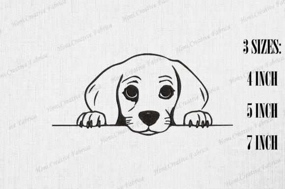 Cute Beagle Dog Peeking Wall Embroidery Review