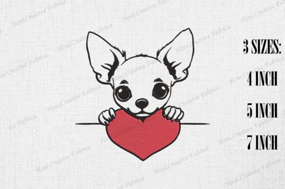 Cute Chihuahua Peeking from Heart Review